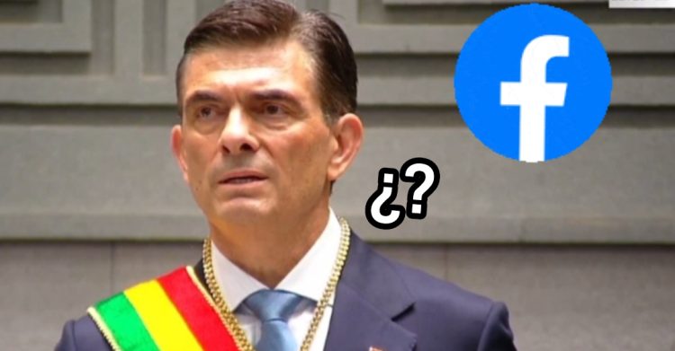 Cuenta presidencial de Rodrigo Paz deja de estar disponible en Facebook