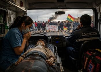 Niño muere en Llallagua tras quedar atrapada ambulancia por bloqueos carreteros